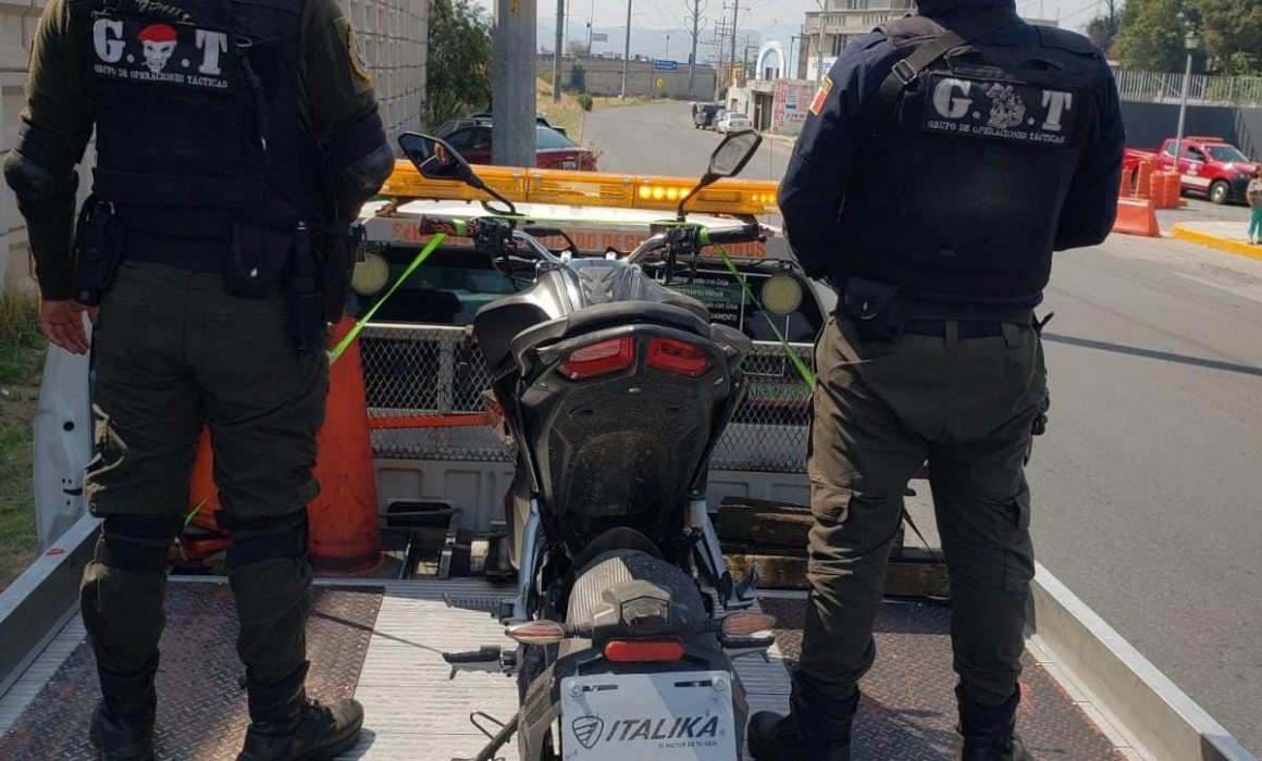 Recupera GOT de la Policía de Chiautempan motocicleta con reporte de robo
