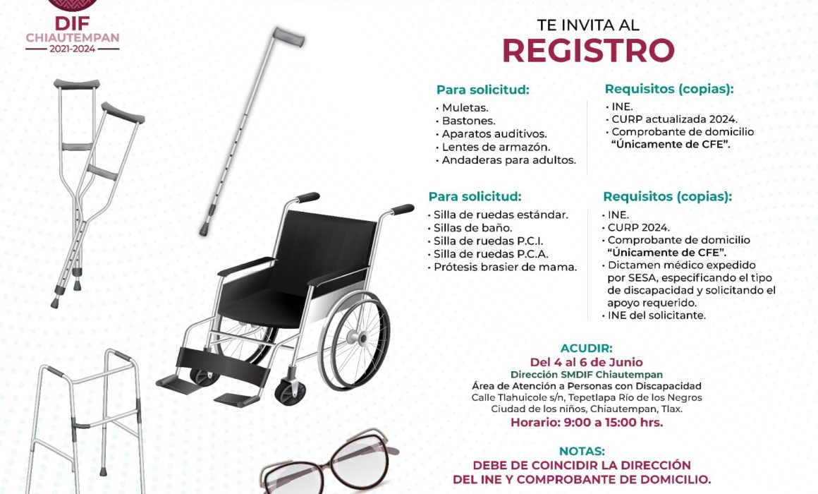 Ayuntamiento de Chiautempan invita al registro de aparatos funcionales