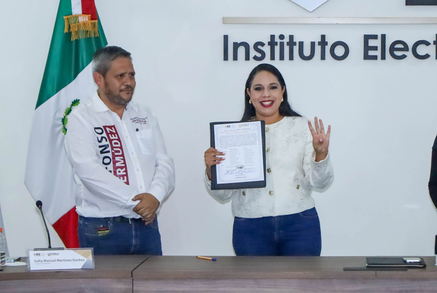 Tonantzin Fernández de la coalición "Sigamos Haciendo Historia" gana elección en San Pedro Cholula