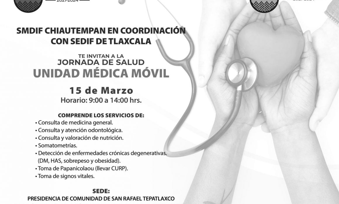 Invita Smdif de Chiautempan a jornada de salud en San Rafael Tepatlaxco