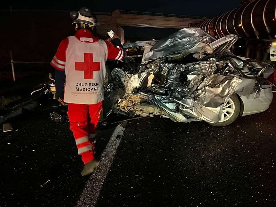 Muere prensada tras choque vehicular en la Amozoc-Perote