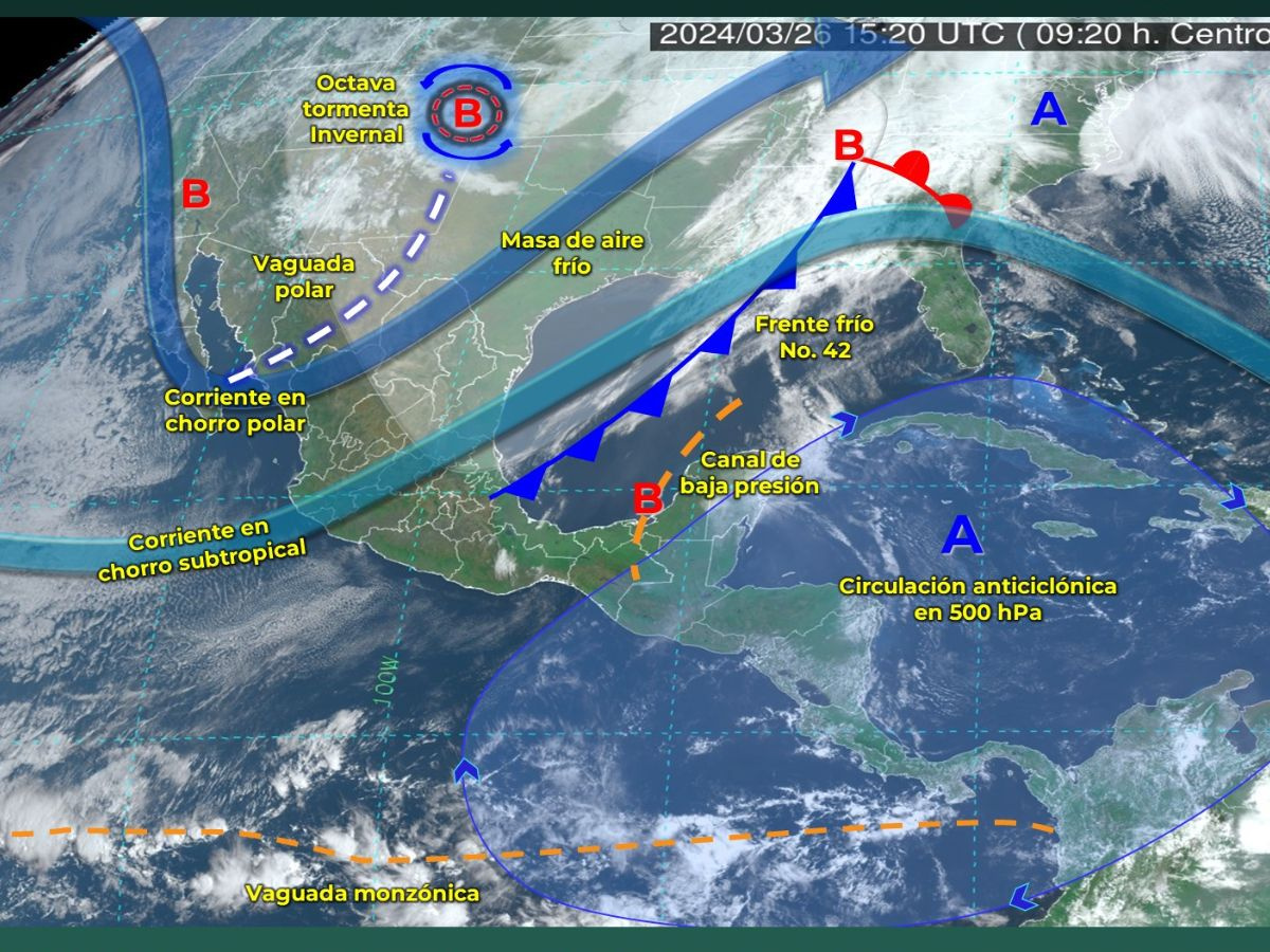 Gobierno de Puebla informa sobre frente frío 