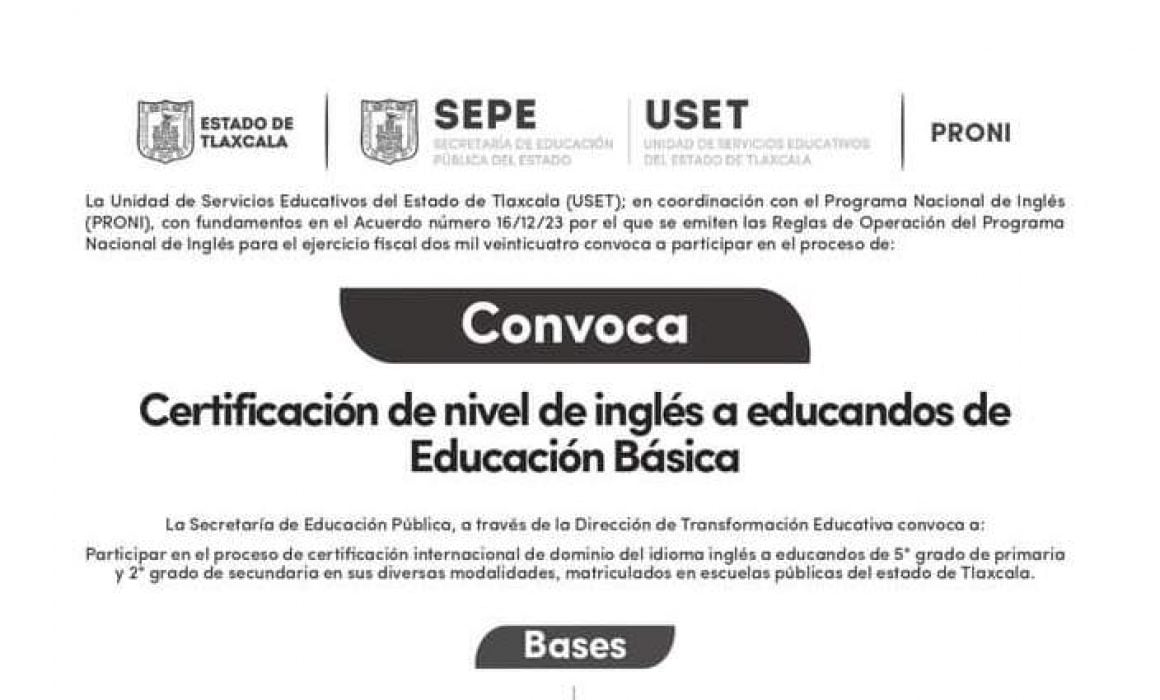 Certificará Sepe-Uset a estudiantes de educación básica