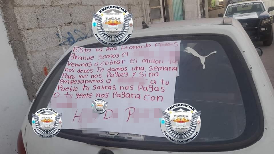 Presunto grupo criminal amenaza a munícipe de Quilehtla