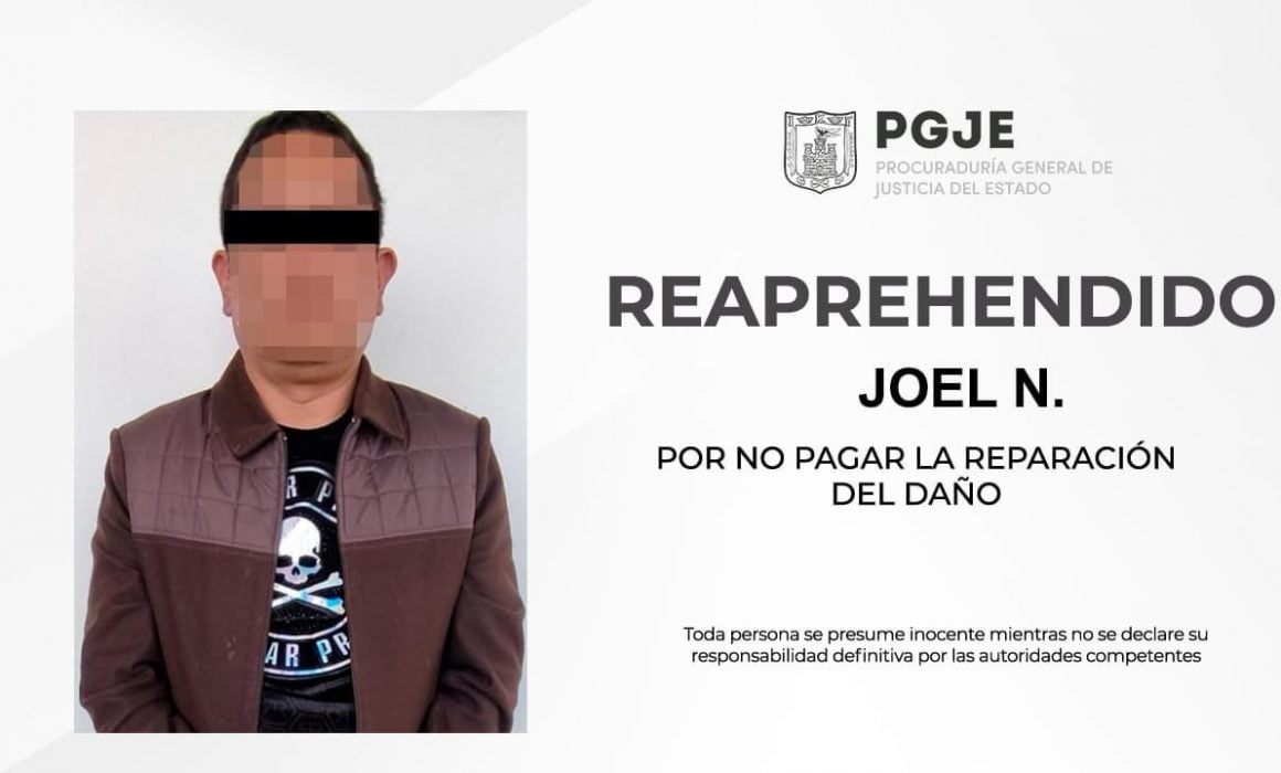PGJE detiene a hombre por no pagar reparación del daño