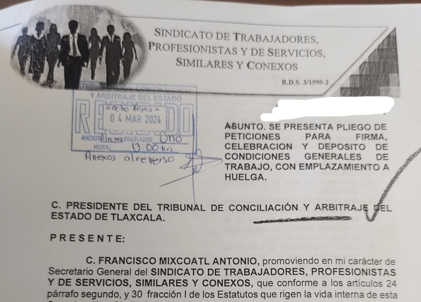 Presentan formal demanda contra la UPTx