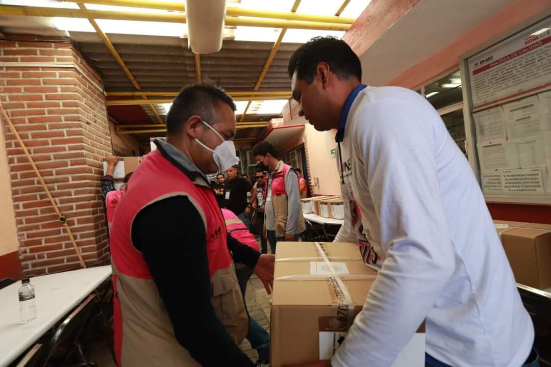 INE recibe más material electoral; descartan incidencias