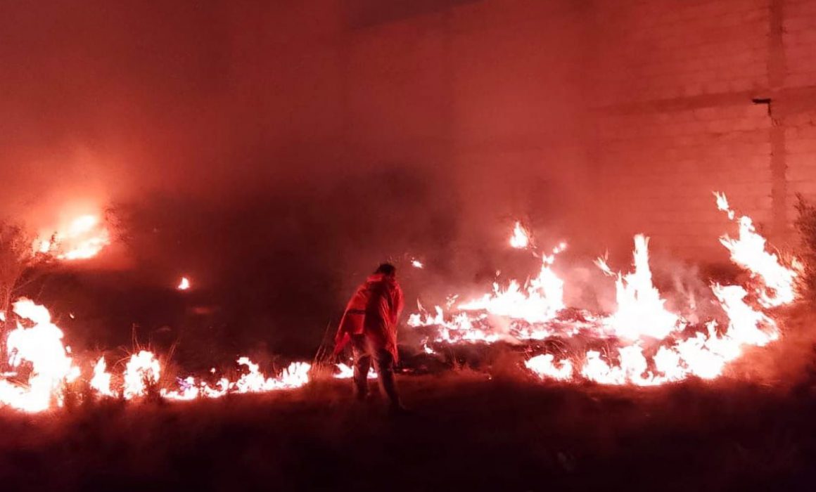 Controla coordinación de Protección Civil de Huamantla dos incendios