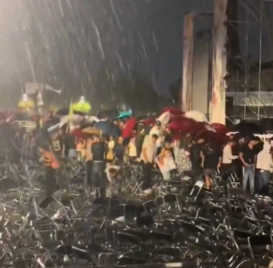 Causan desorden tras cancelarse el concierto de Santa Fe Klan en cierre de campaña en Jalisco