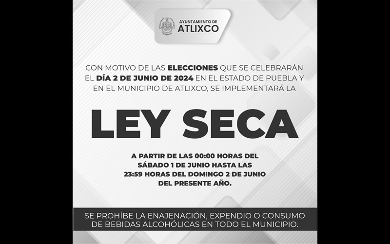 Ley seca Atlixco