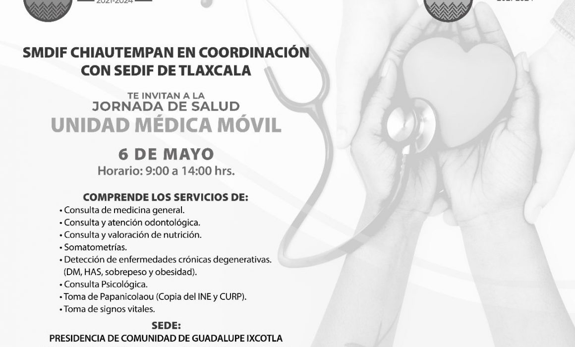 La Unidad Médica Móvil llega a Guadalupe Ixcotla en Chiautempan
