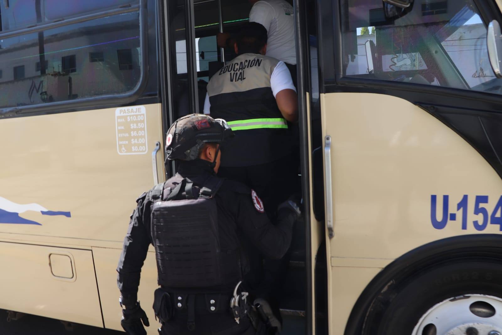 Fortalecen seguridad en transporte público de Cholula a través del operativo #PasajeroSeguro