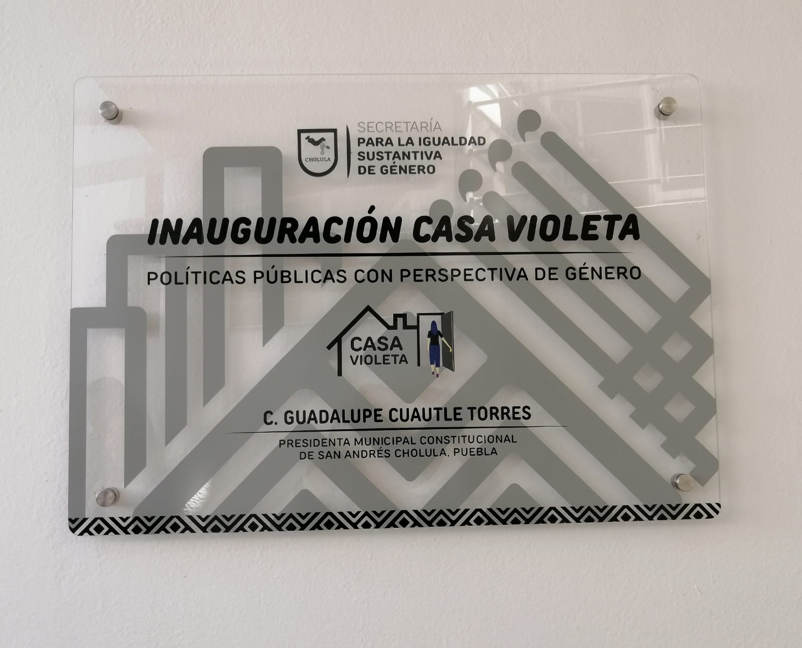 Inaugura Guadalupe Cuautle "Casa Violeta" en San Andrés Cholula para apoyar a mujeres víctimas de violencia