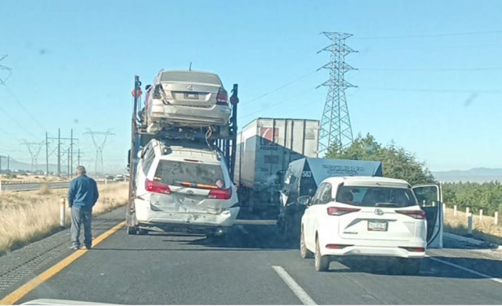 Accidente en la autopista Puebla-Perote: cierre vial y tráfico detenido