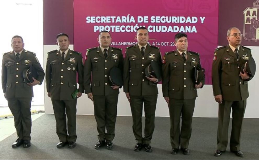 Nuevos mandos militares en la Policía de Tabasco para mejorar seguridad