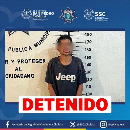 Detienen a Francisco "N" por intento de robo de autopartes en Cholula