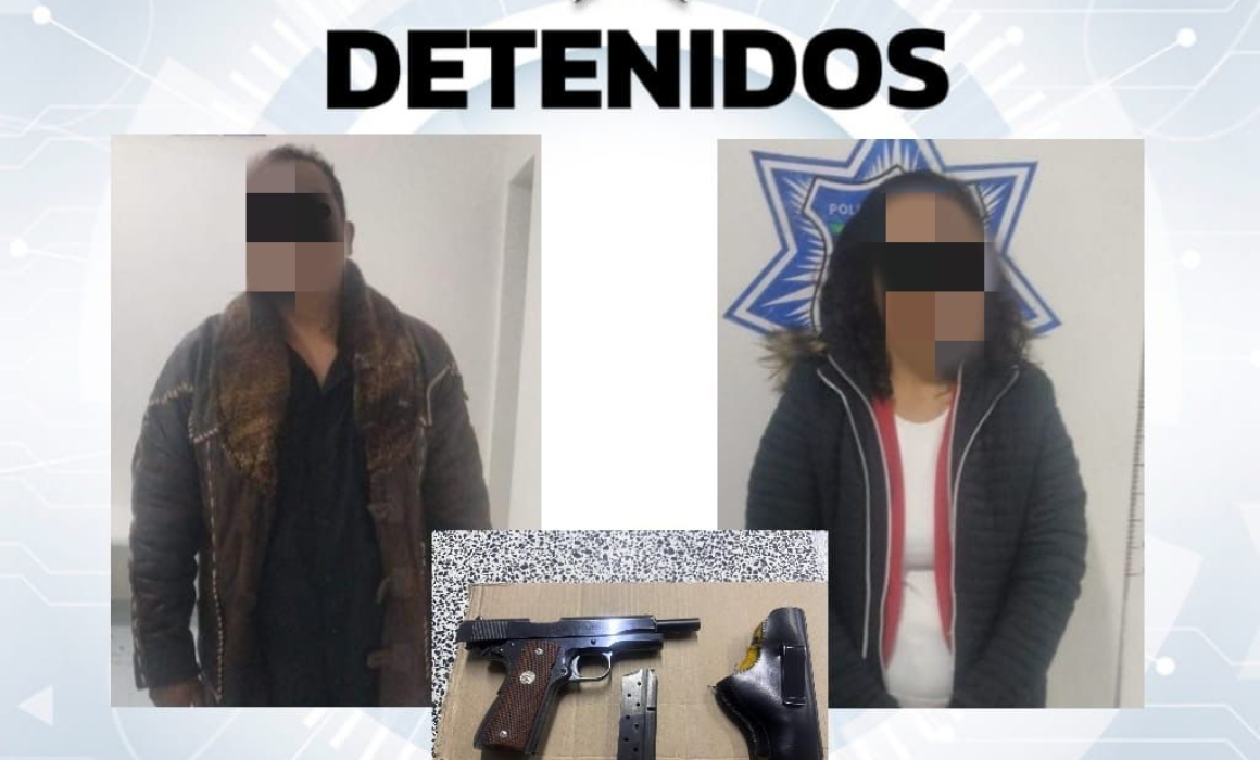 Policía de Huamantla detiene a dos tras reporte de detonaciones y agresión
