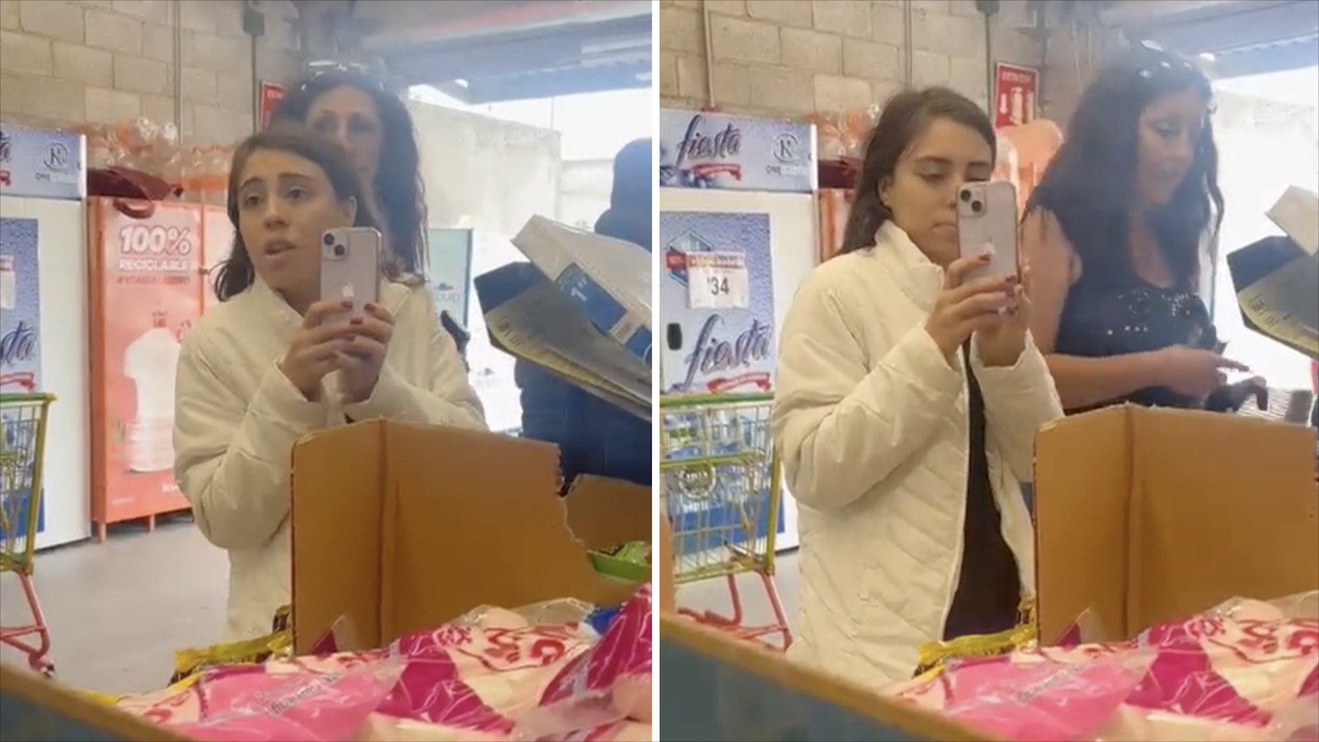 Video viral muestra a mujeres amenazando con pistola a guardia en Bodega Aurrera en Puebla