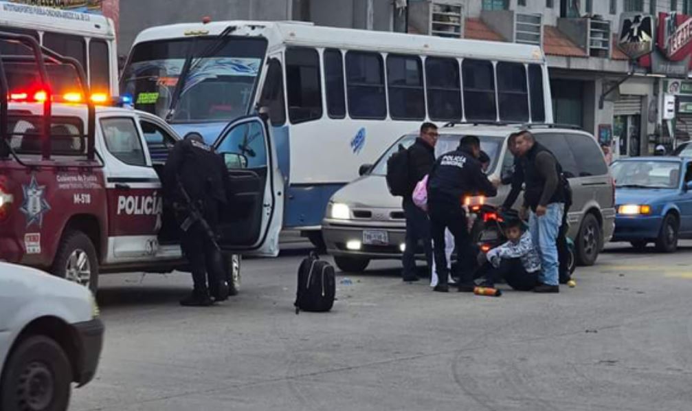 Menor lesionado tras choque con patrulla de Amozoc: testigos reclaman