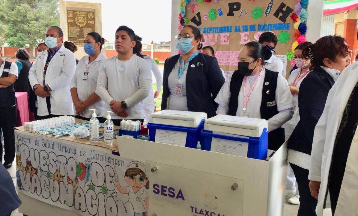 Inicia Sector Salud vacunación contra VPH en escuelas de Tlaxcala