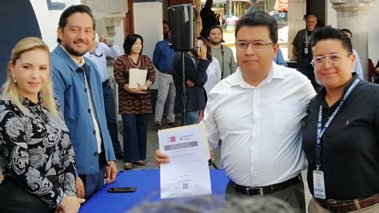 San Pedro Cholula alcanza un 92% en evaluación del Archivo General de la Nación