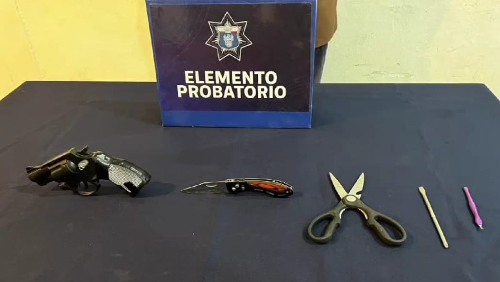 Detención de presunto delincuente en Cholula