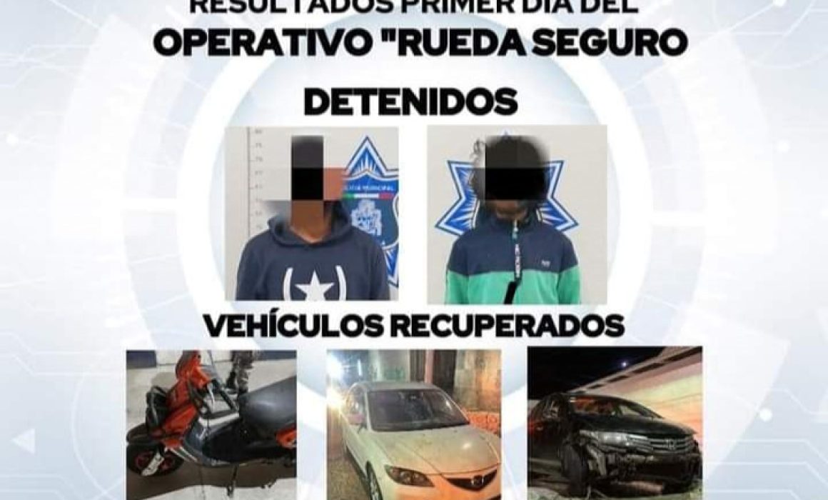 Operativo “Rueda Seguro” recupera tres vehículos robados en Huamantla
