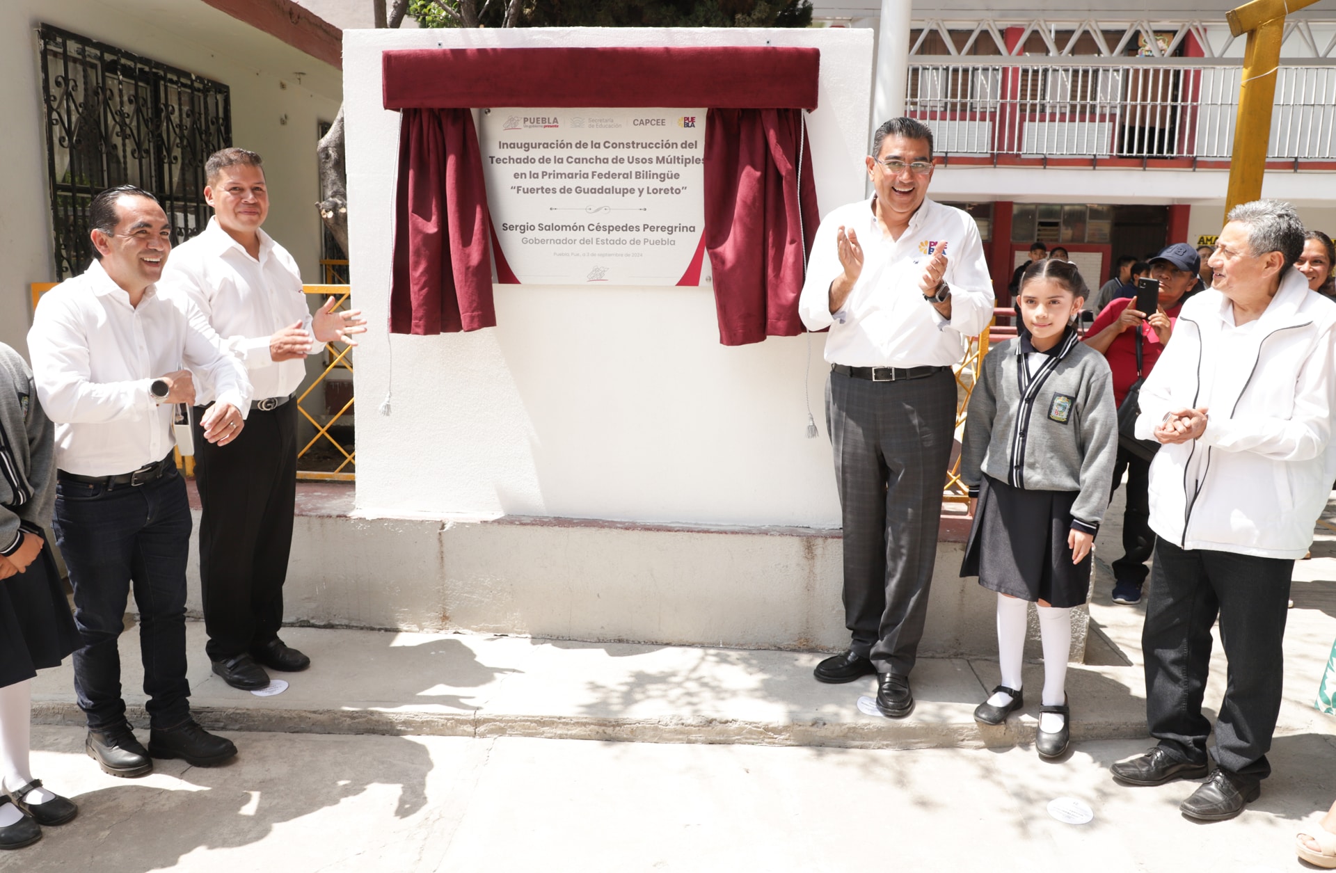 Puebla invierte en educación: entregan techados y mejor infraestructura escolar