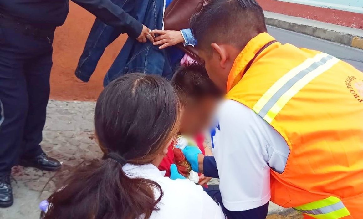 Atiende Policía de Huamantla reporte de herido en Plazuela de Jesús