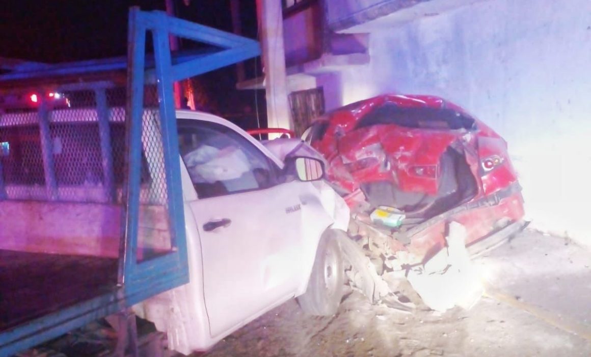 Atiende Policía de Huamantla hecho vial en barrio de Santa Anita