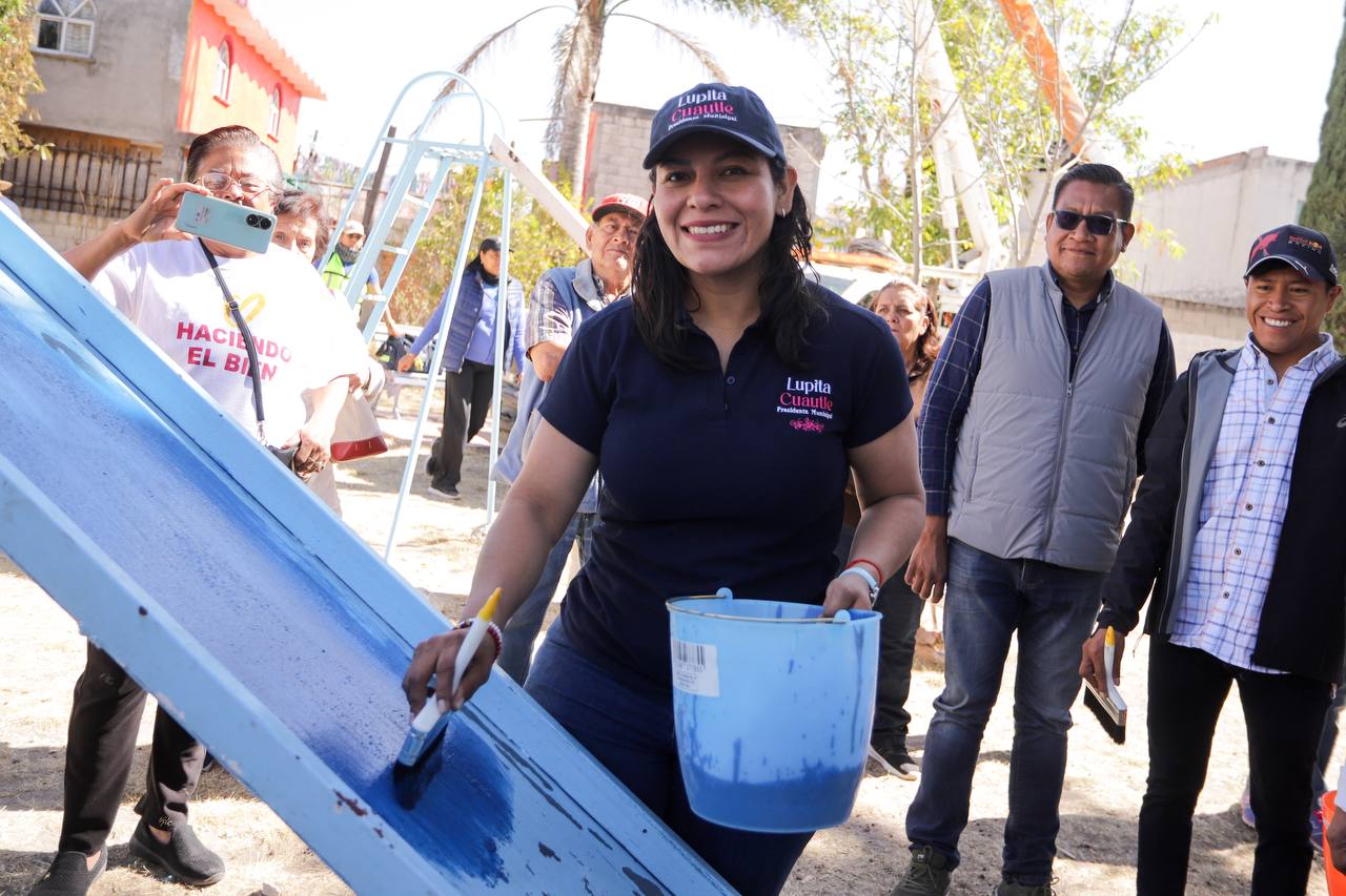 Acciones conjuntas fortalecen espacios públicos en San Andrés Cholula
