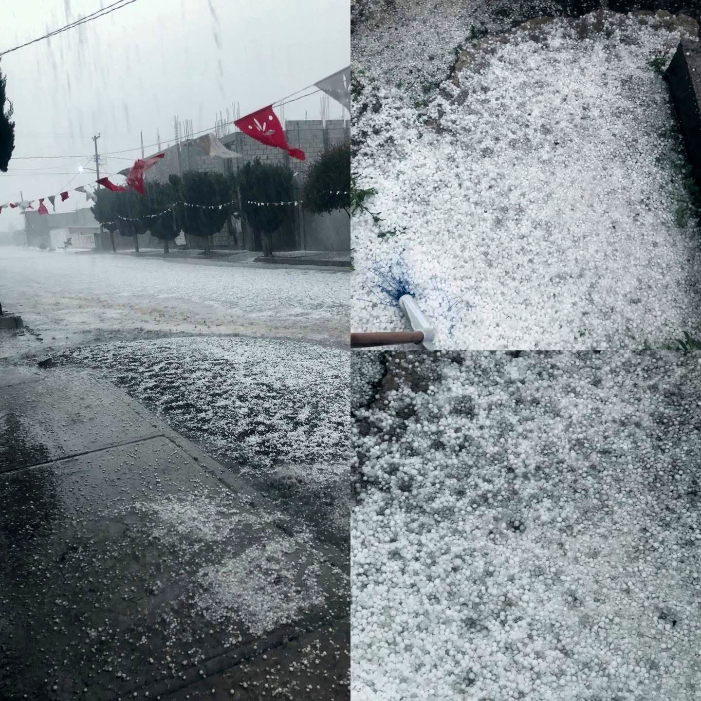 Sorprende intensa granizada al oriente de Tlaxcala