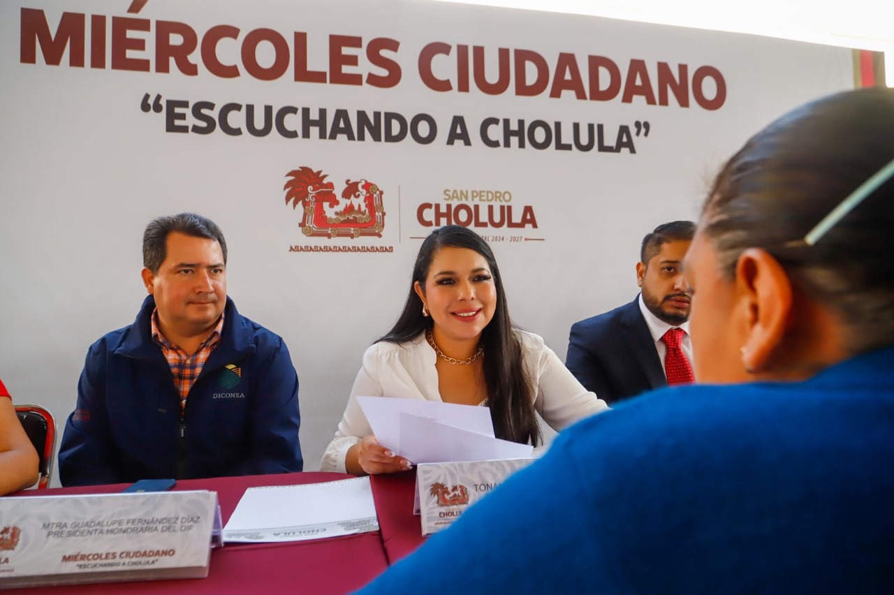 Tonantzin Fernández reafirma su compromiso con Cholula en la 6ª Jornada de Atención