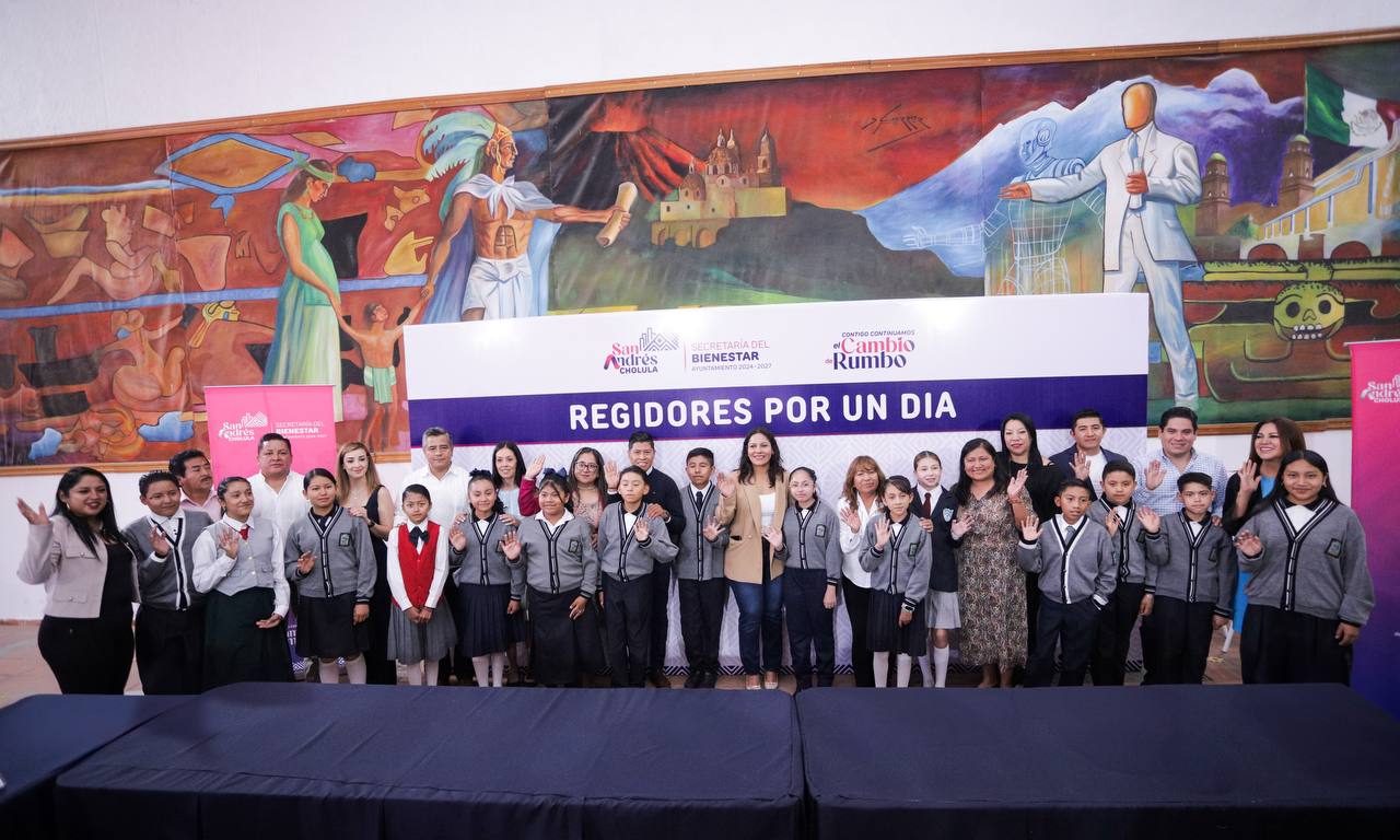 "Niñas y Niños Viven la Experiencia de Ser Regidores por un Día en San Andrés Cholula"