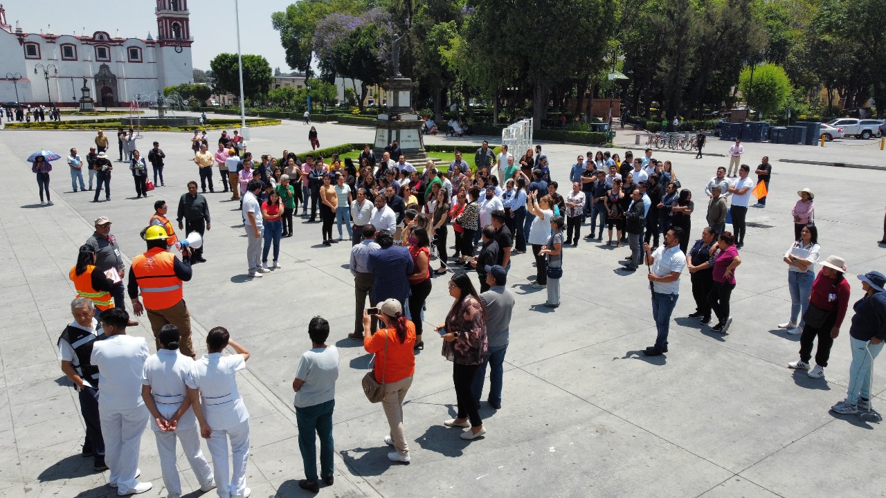 San Pedro Cholula participa activamente en el Primer Simulacro Nacional 2025