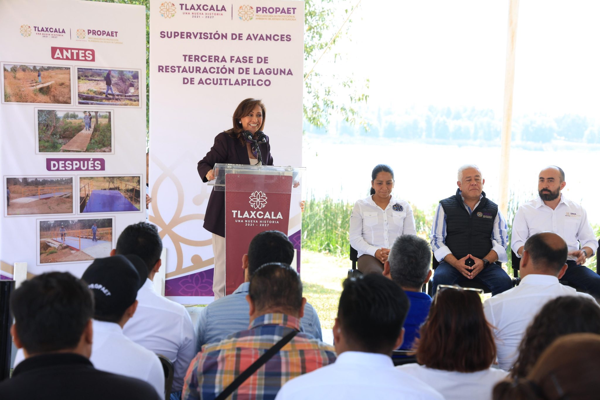 Avanza la rehabilitación de la laguna de Acuitlapilco con un nuevo proyecto turístico