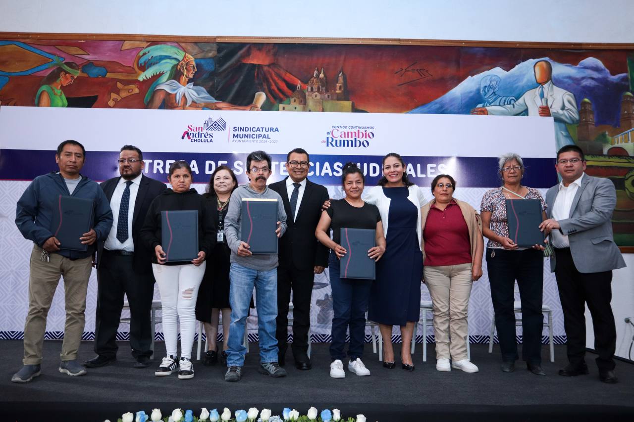 Brinda Lupita Cuautle certeza legal en San Andrés Cholula con entrega de sentencias