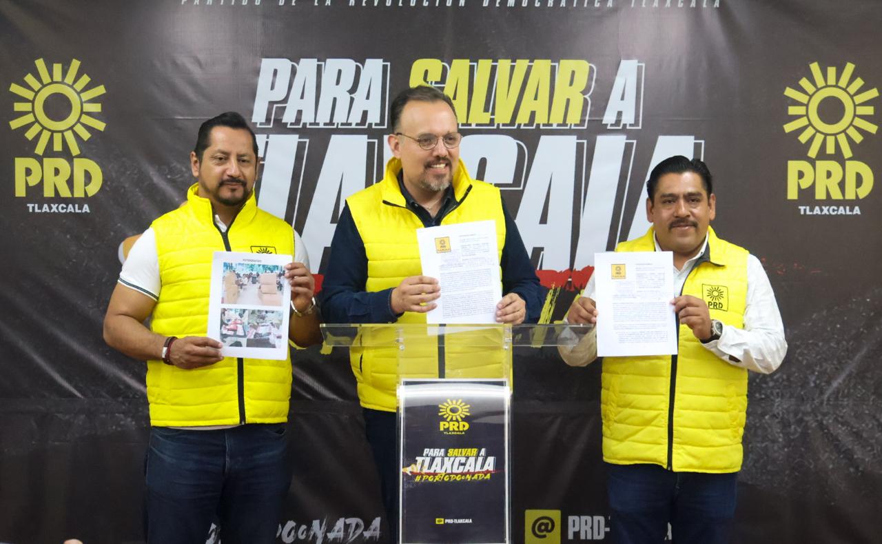 PRD Tlaxcala denuncia "elección de Estado"; exigen intervención de Fiscalía Electoral