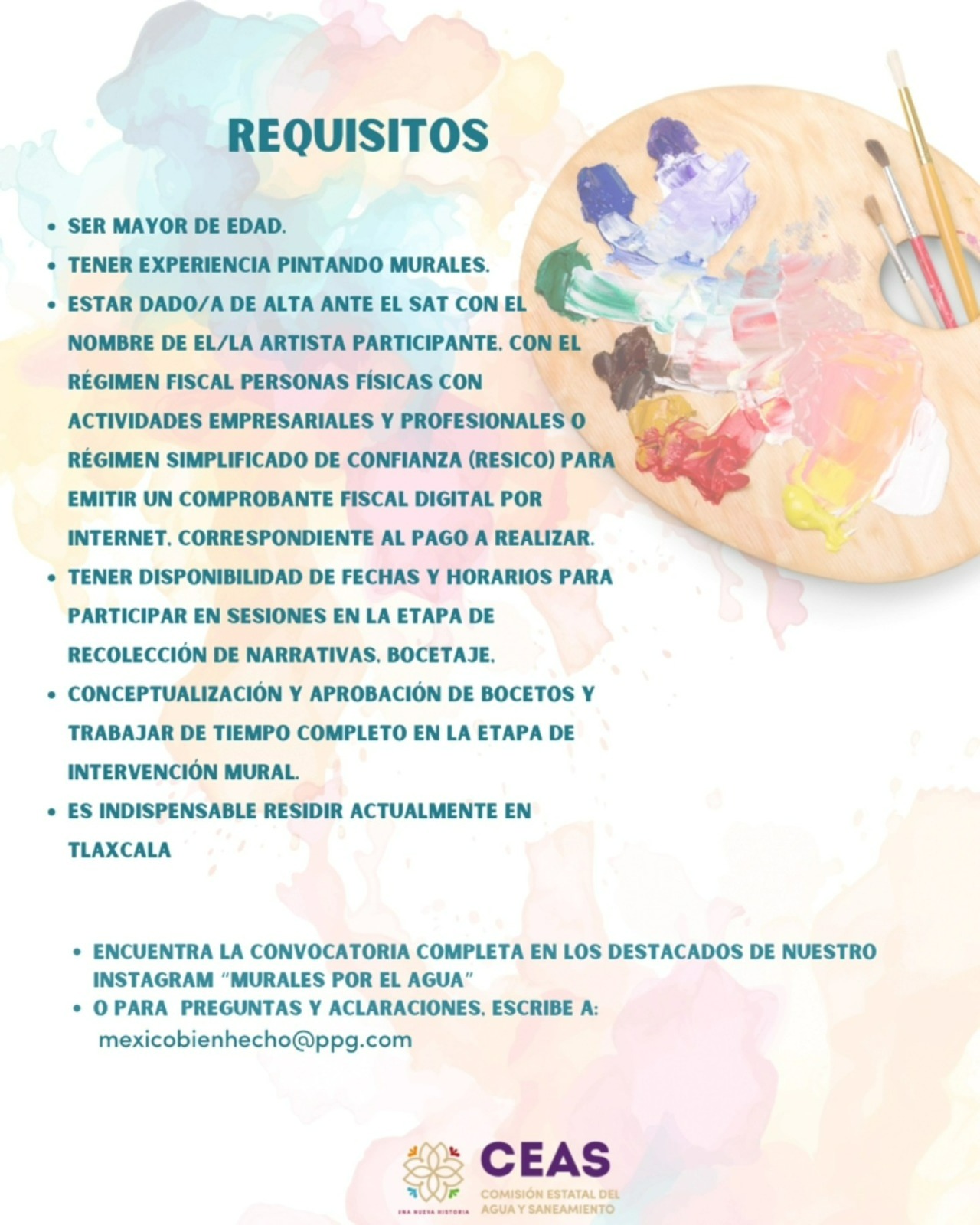 Convocan a artistas de Tlaxcala para crear murales que promuevan el agua