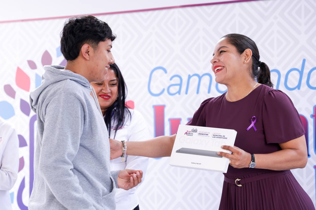 Fortalece Gobierno de San Andrés Cholula al talento juvenil con apoyos tecnológicos