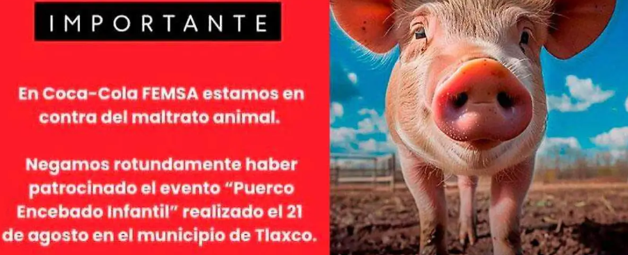 Coca-Cola FEMSA y G-TiDE niegan patrocinio del “Puerco Encebado”