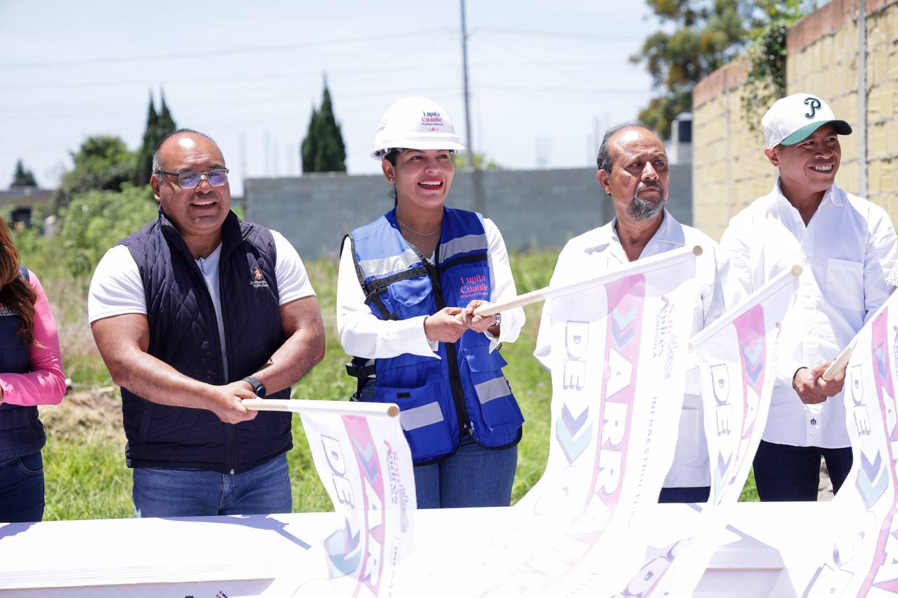 Arranca Lupita Cuautle obra de adoquinamiento y servicios en San Rafael Comac