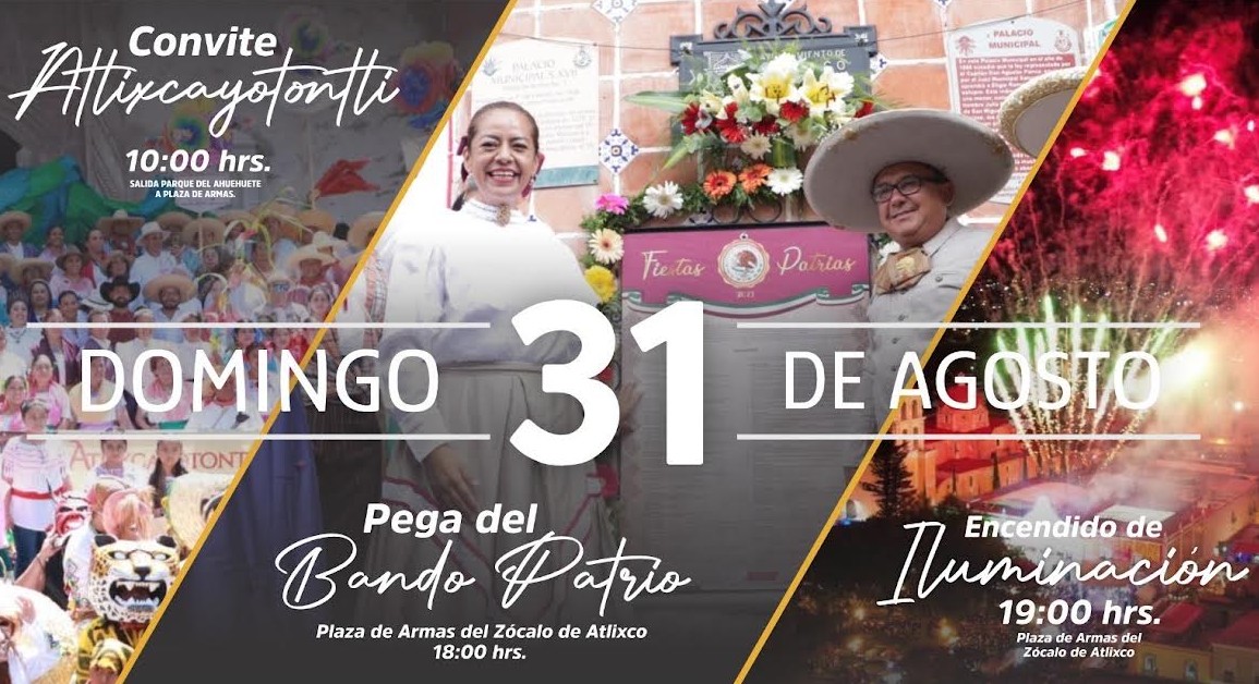 Arranque de las celebraciones patrias en Atlixco