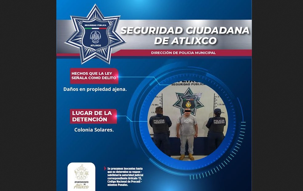 Detención tras reporte ciudadano