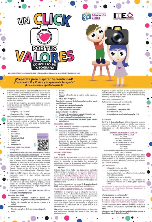 ¡Dispara tu creatividad! ITE invita a jóvenes de Tlaxcala a concurso de fotografía