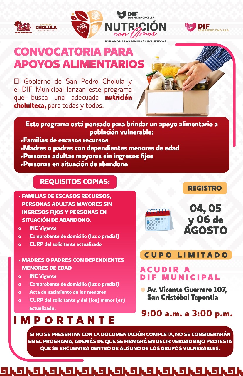 Amplía Gobierno de Tonantzin Fernández periodo de registro para apoyos alimentarios