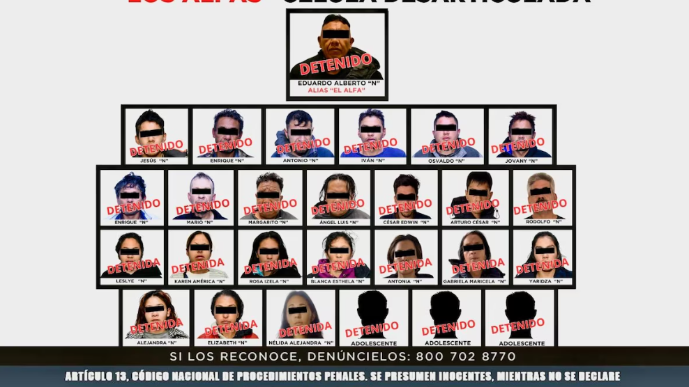 Detienen a 27 presuntos miembros de ‘Los Alfas’ vinculados al CJNG en Toluca