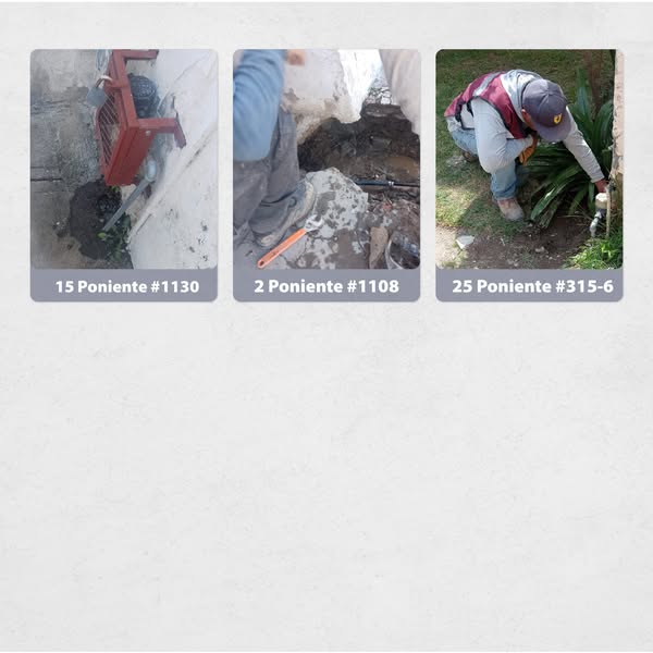 SOSAPACH repara 15 fugas de agua potable en una semana 