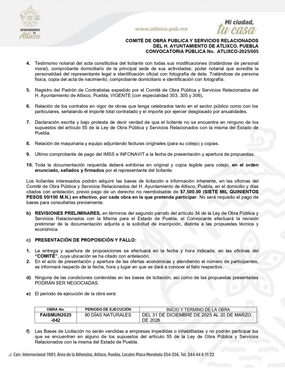 Página 2 convocatoria 11 diciembre 2025