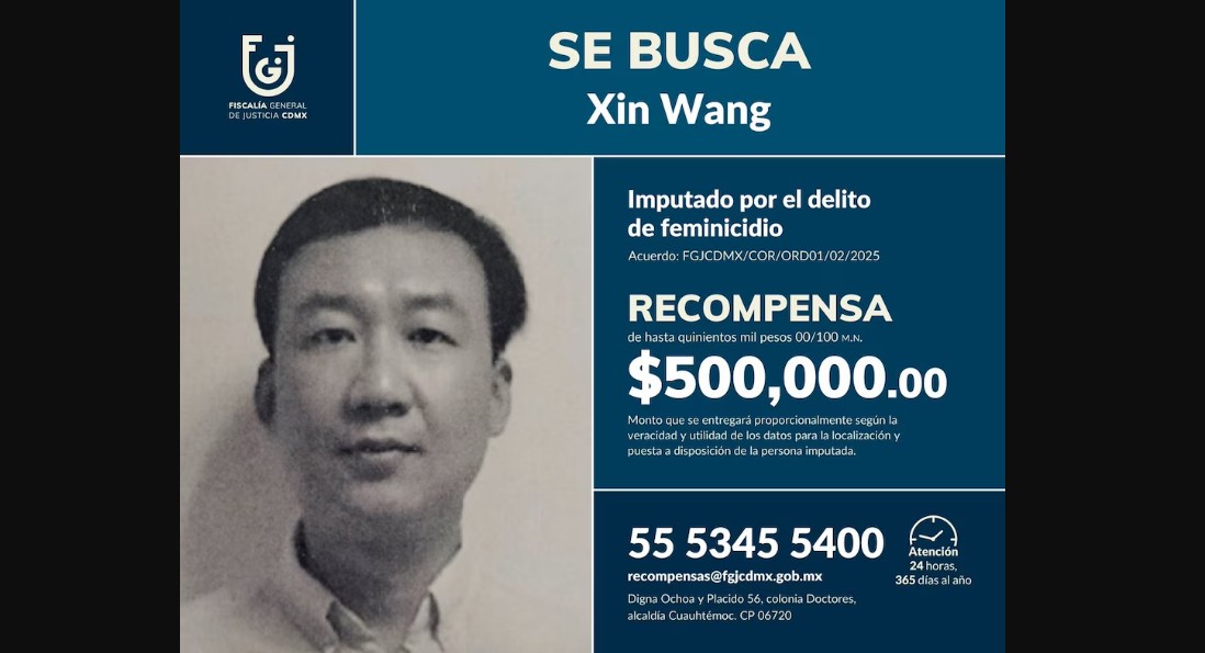FGJCDMX lanza llamado urgente para localizar a Xin Wang